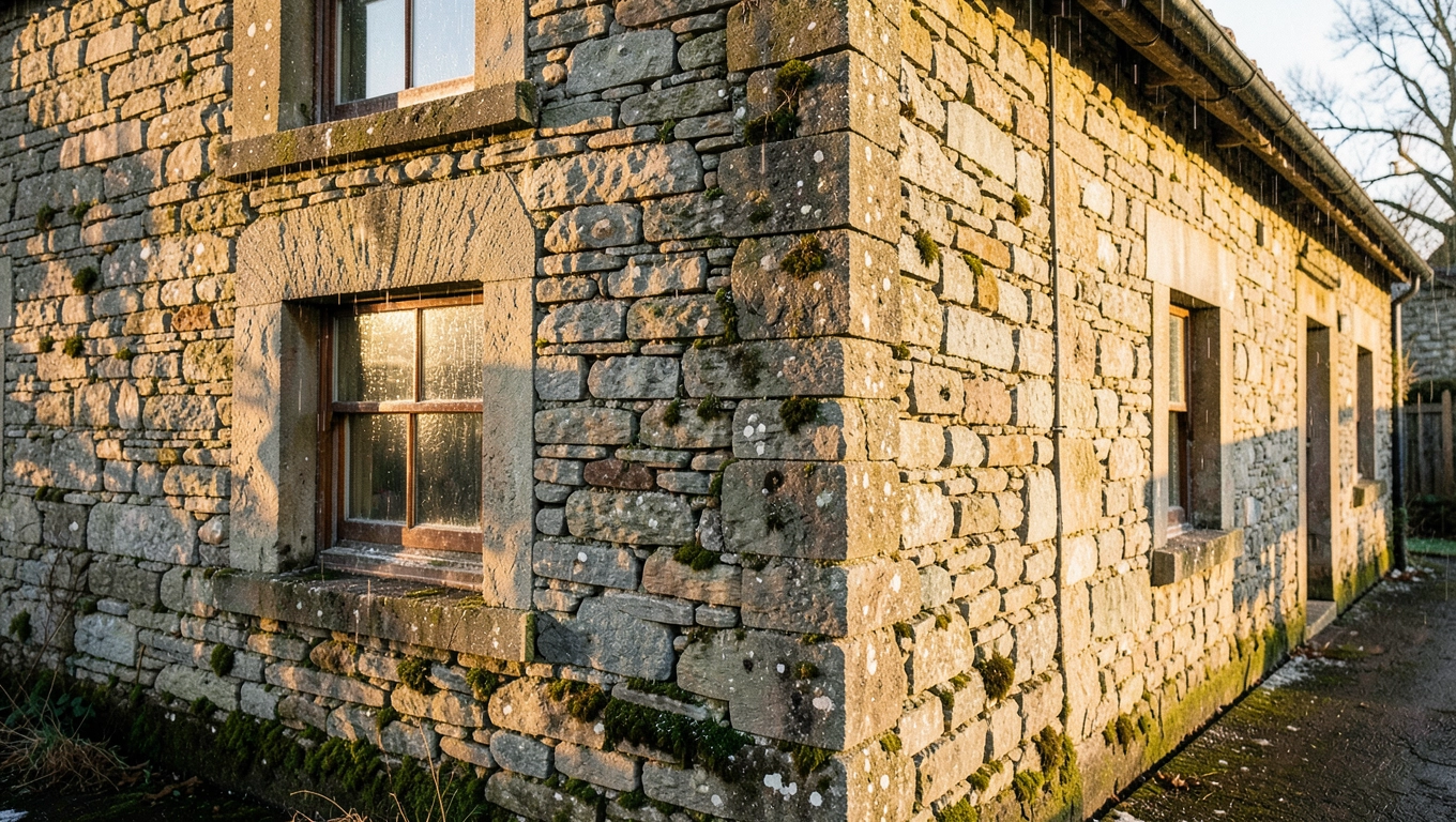 elewacja z kamienia łupanego