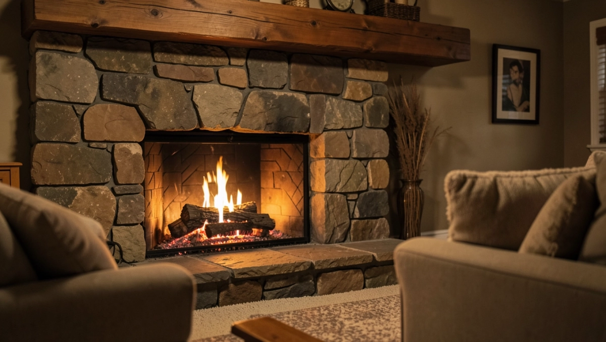 Kominek z kamienia polnego