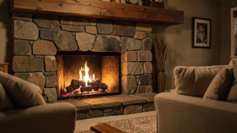 Kominek z kamienia polnego